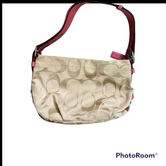 Coach Purse with pink strap EUC - Picture 4 of 11